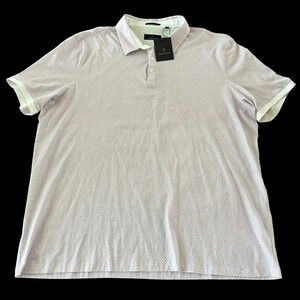 NWT Toscano Mens XXL Knit Polo Shirt 100% Cotton Purple Spring Golf Church New